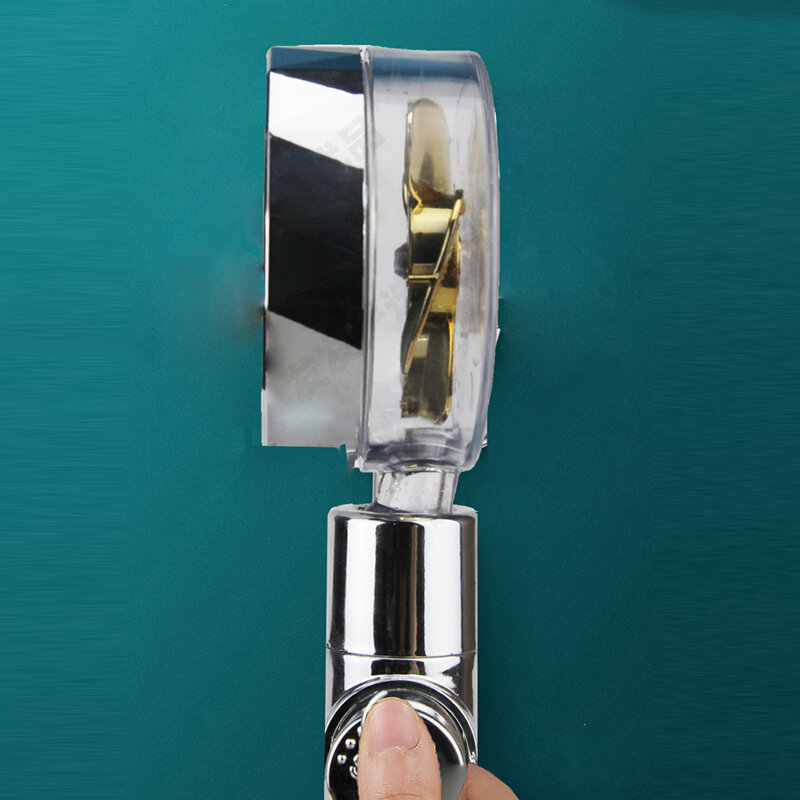 Cabezal de ducha con ventilador pequeño, boquilla de pulverización de alta presión, lluvia ABS, flujo de ahorro de agua, rotación de 2021 grados, accesorios de baño, 360