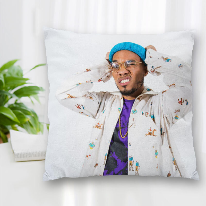Alta qualidade personalizado hip hop rap anderson paak quadrado fronha com zíper quarto casa capa de travesseiro caso 20x20cm 35x35cm 40x40cm