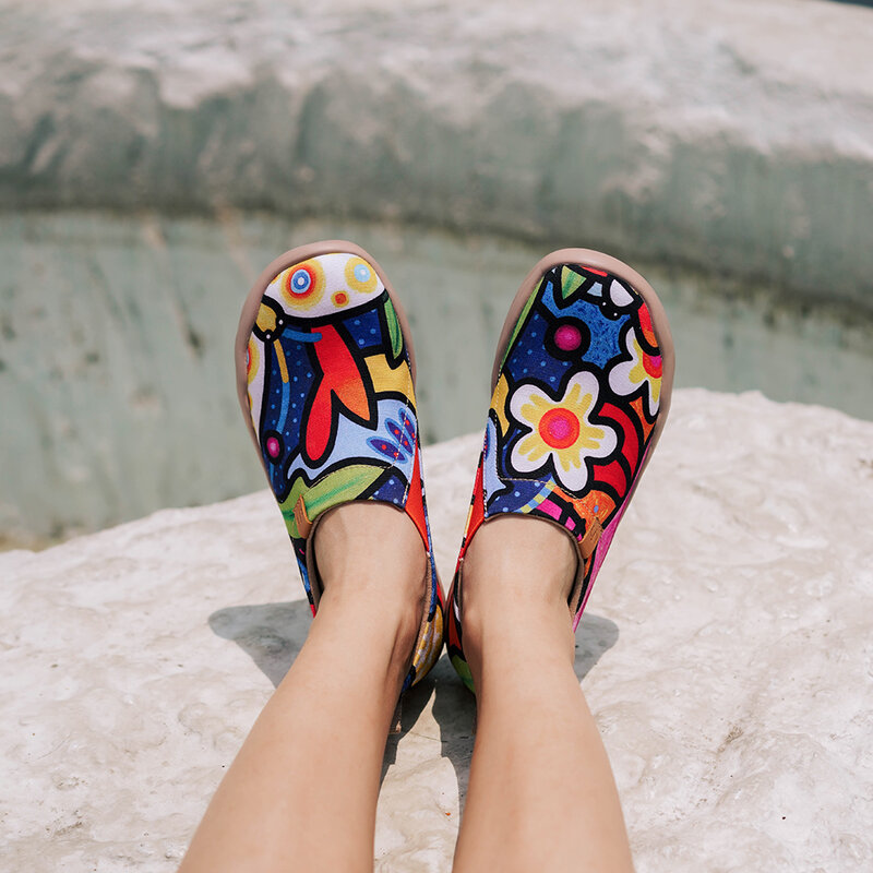UINผู้หญิงหญิงลื่นบนรองเท้าสบายๆLoafers 2020 Modern Art SeriousสุภาพสตรีEspadrilles Zapato