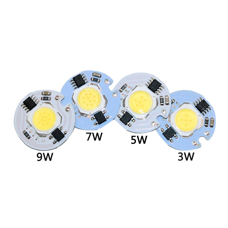 3W 5W 7W 10W 12W AC110V LEDโคมไฟเย็นสีขาวLED COBสมาร์ทICเหมาะสำหรับDIY LED Spotlight Floodlight