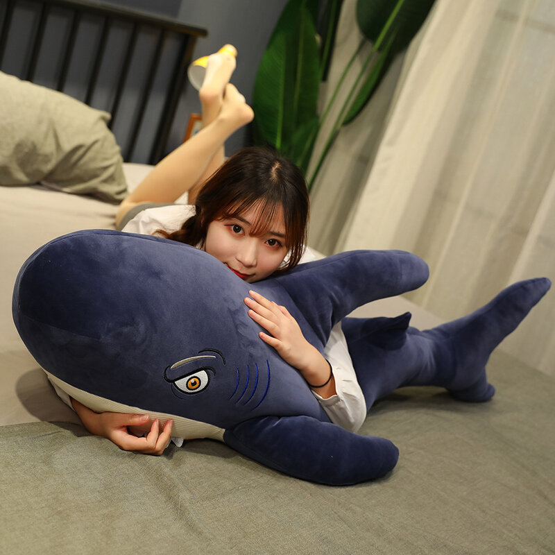 1 pcs New Fashion Personality Plush Toy Filled Shark Pillow Shark Soft Comfortable Doll Sleeping Pillow Decoration Gift