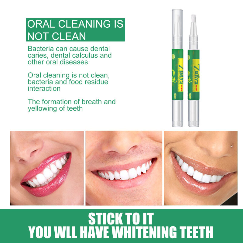 3Ml ปากกาไวท์เทนนิ่งทำความสะอาดเซรั่มแผ่นคราบ Remover ฟัน Bleachment Whitener Oral Hygiene Care เครื่องสำอางค์ TSLM1