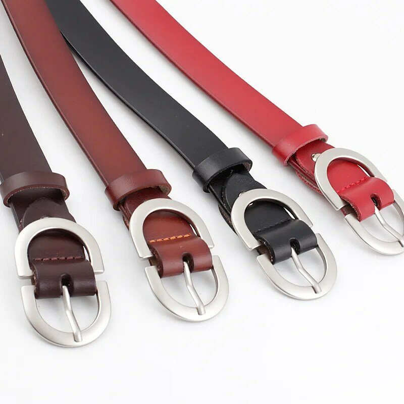 JIFANPAUL Genuine Leather Belts For Women Female Strap Pin Buckle Belts Fancy Vintage for Jeans Women Belt Designer Female Belt