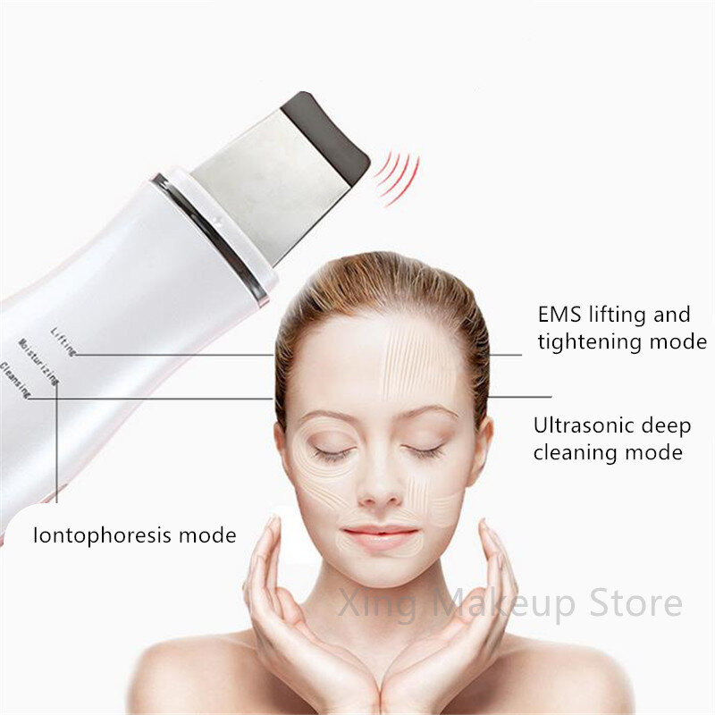USB Rechargeable Professional Ultrasonic Facial Skin Scrubber Ionลึกทำความสะอาดใบหน้าSkin Careเครื่องมือDropshipping 20 #8
