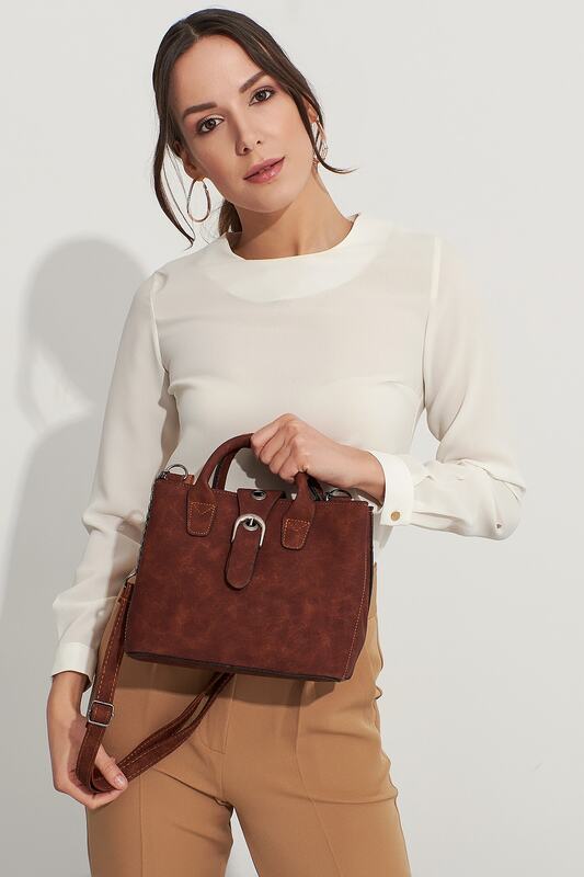 Tan Semi Chain Strap Suede Shoulder Bag 2021 Fashion Trend Shoulder Strap Waterproof Velvet Leather Casual Women's Shoulder Bag