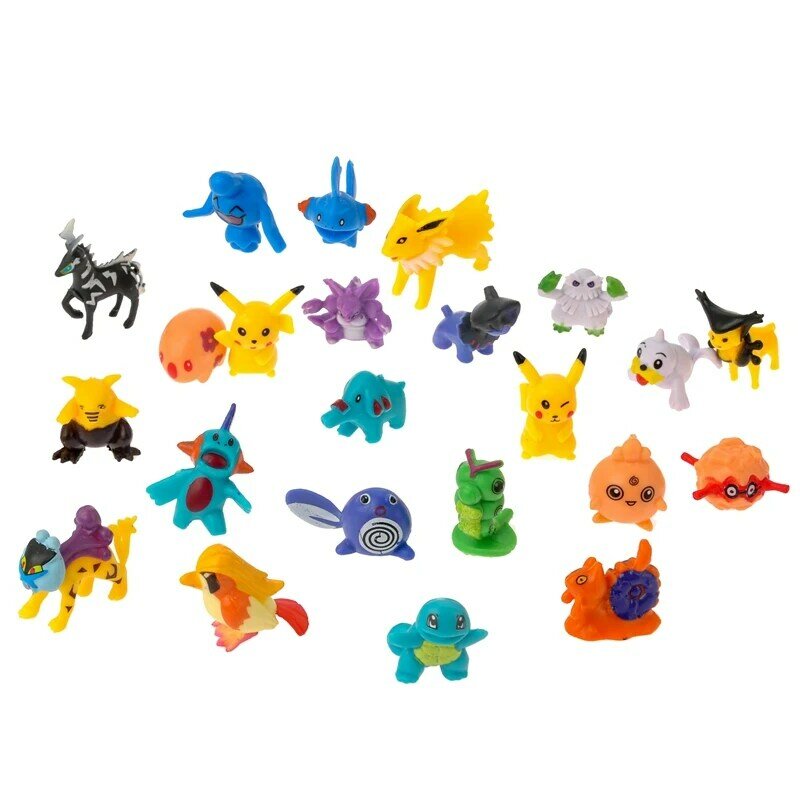 Figuras de Pokémon de diferentes estilos, colección de modelos de 2-3cm, Pikachu, Anime, juguetes para niños, regalo, 144 Uds.
