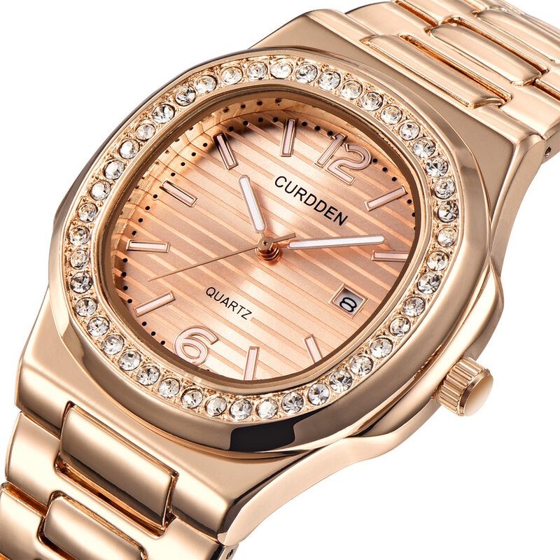 Relógio de quartzo masculino moda relógios de pulso feminino luxo diamantes analógico vogue relógios hombres hora reloj relógio feminino presentes