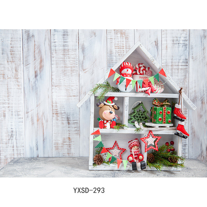 SHUOZHIKE-Fondo de Navidad con temática interior para niños, telón de fondo con Árbol de Navidad, chimenea, 21712 YXSD-10