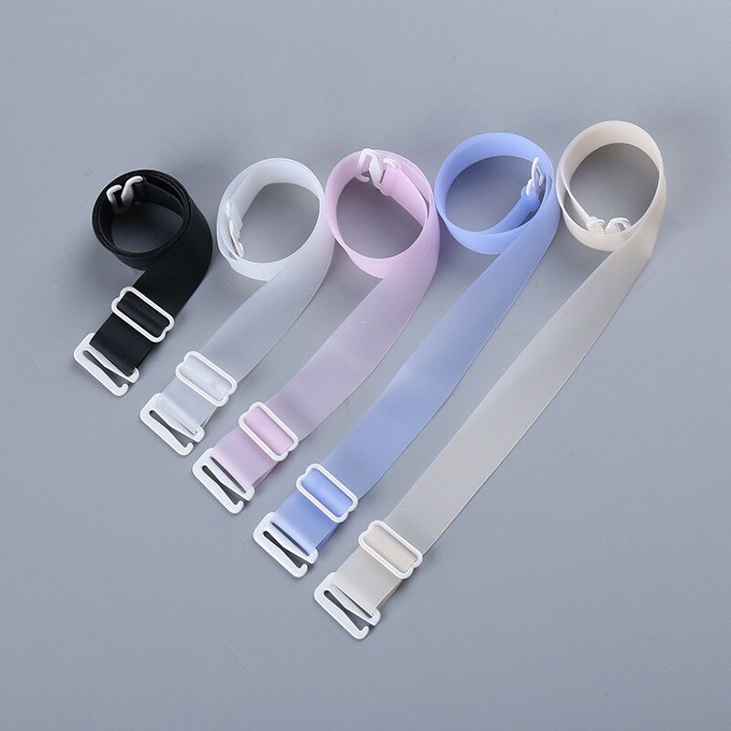 Verão claro sutiã cintas transparente invisível destacável underwear correias ajustável silicone feminino elástico cinto acessórios