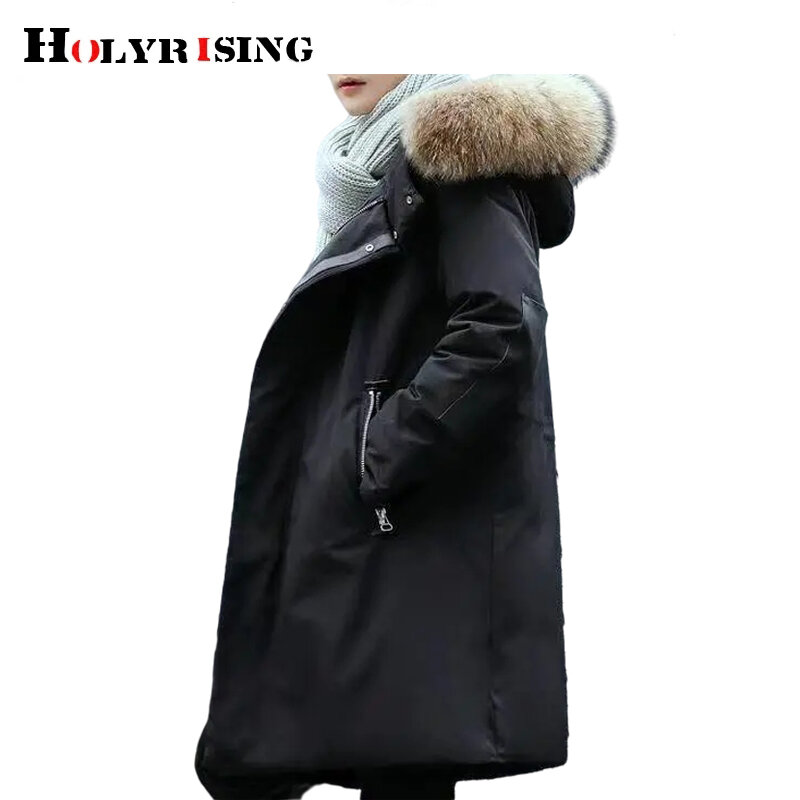 화이트 오리 남성 긴 따뜻한 후드 куртка зимняя мужская 따뜻한 자켓 라이트 두꺼운 남성 코트 windproof 19843