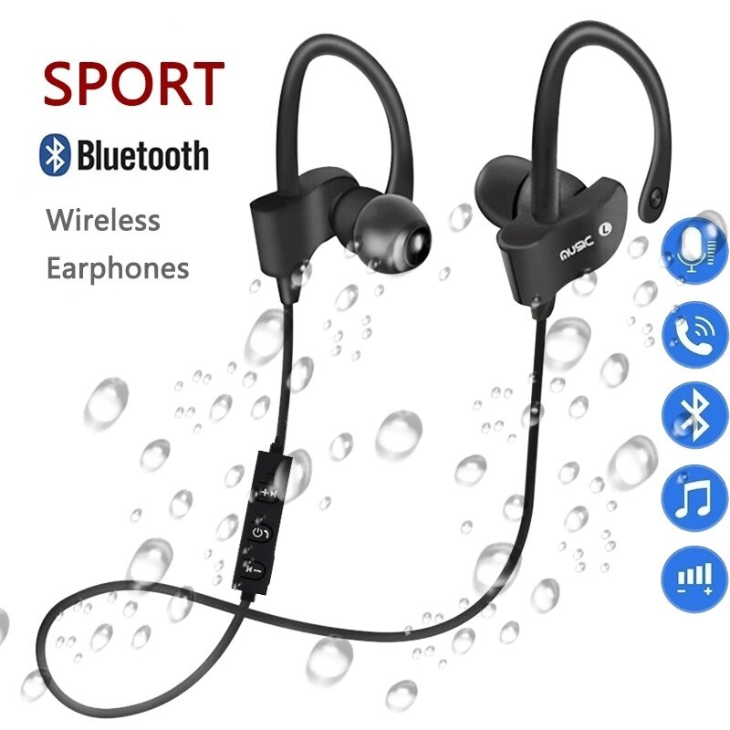 Auriculares inalámbricos auriculares inalámbricos con Bluetooth para teléfono móvil, audífonos manos libres para música, compatible con iphone X, 9, 8 y Huawei