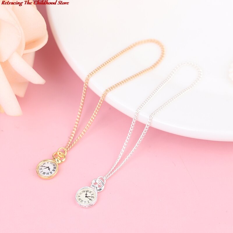 1Pc Fashion Mini Necklace Pocket Watch For 1/6 Doll Watch Accessories