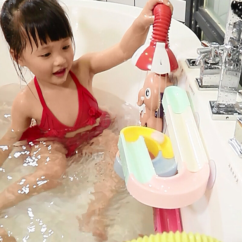 Zabawka do kąpieli dla dzieci zestaw do zabawy w wodzie Model zwierzęcia kran prysznic opryskiwacz elektryczny dla dzieci pływanie łazienka zabawki dla dzieci