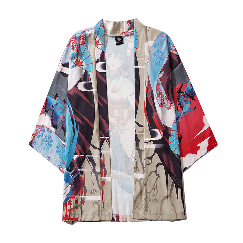 Yukata-Kimono japonés para mujer, traje tradicional, para hombre