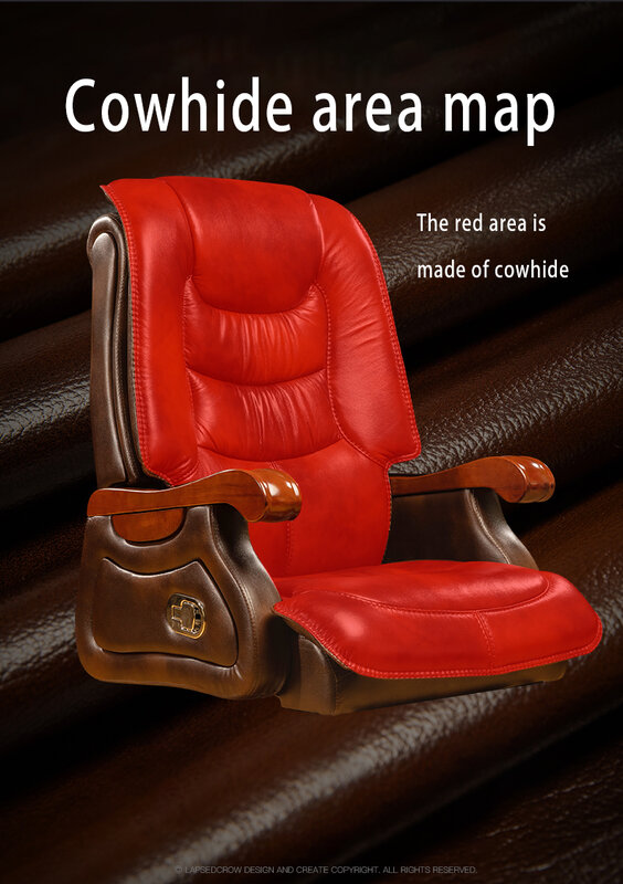 Cadeira giratória executiva de couro presidente, cadeira de escritório, moderna, de luxo