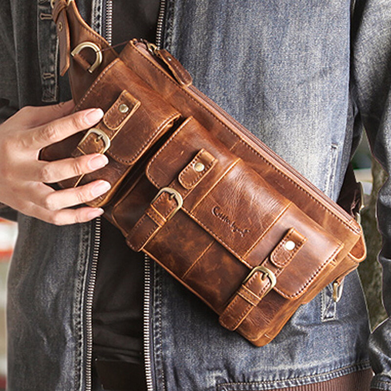 Cobbler Legend – sac de taille en cuir véritable pour homme, sacoche de voyage pour téléphone, à la mode