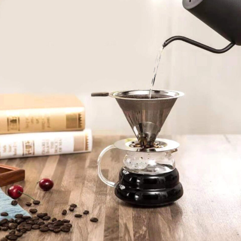 Giet Over Koffie Druppelaar Roestvrij Staal Koffie Filter Verwijderbare Druppelaar Met Stand Herbruikbare Kegel Druppelaar Koffie Dolce Gusto