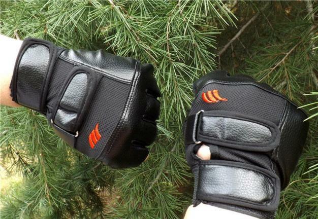 Mannen Antislip Lederen Vingerloze Handschoenen Half Vinger Hoge Kwaliteit Luvas Rijden Training Fitness Sport Vingerloze Handschoenen