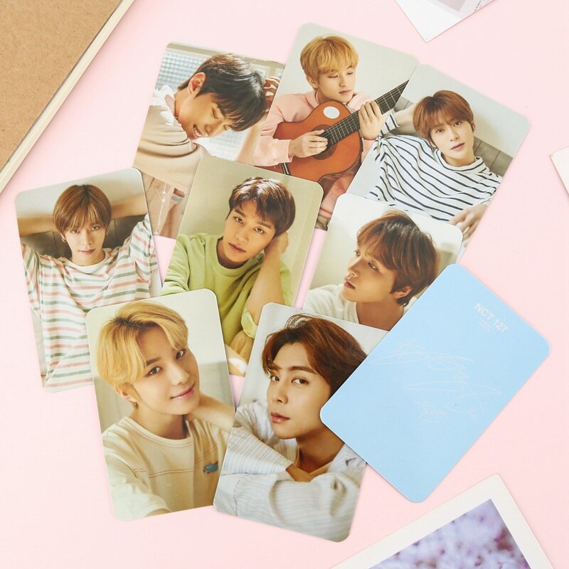 9 unids/set NCT 127 chicos guapos Lomo tarjetas foto tarjeta Poster NCT 127 papel hecho a sí mismo Photocard para los Fans regalo colección