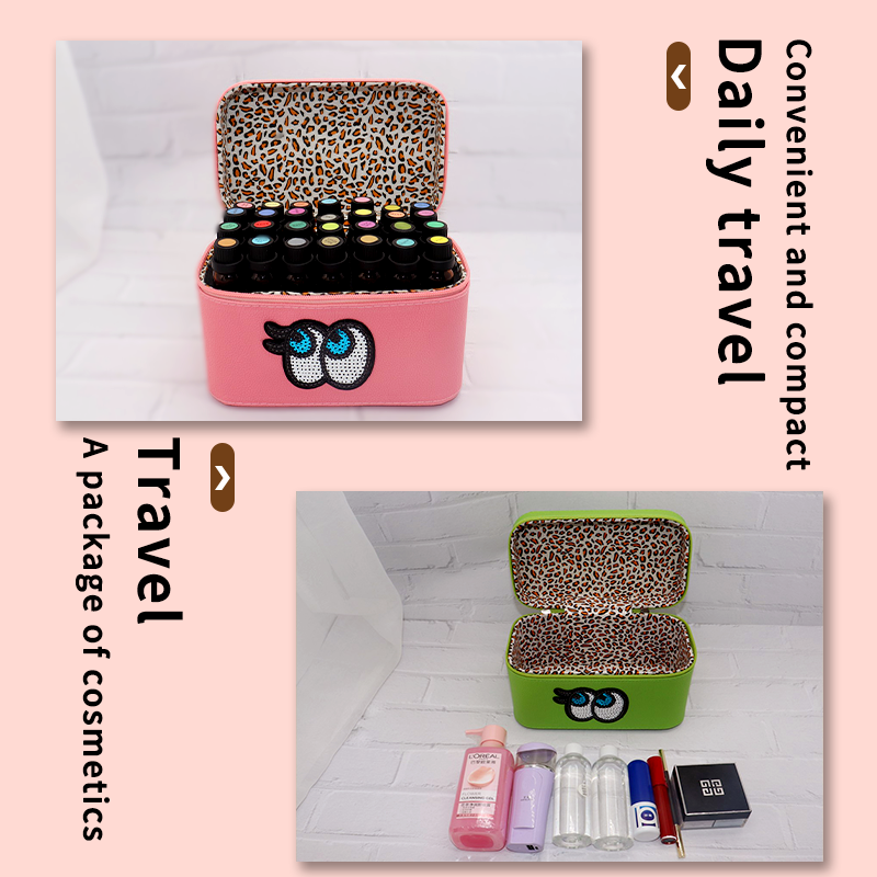 Essential Oil Case Cosmetic Bag Women  Large Capacity Professional Makeup Organizer Portable Brush Storage Case
