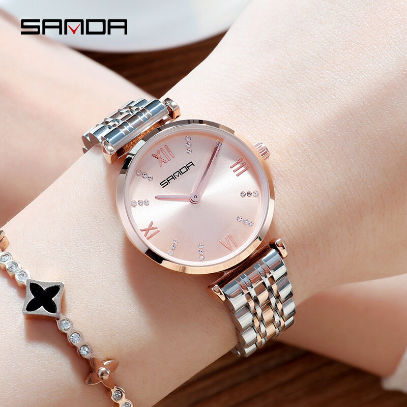 SANDA, женские часы-браслет, Reloj Mujer, люксовый бренд, Montre Femme, модные Романтические часы для женщин, Relogio Masculino, женские часы