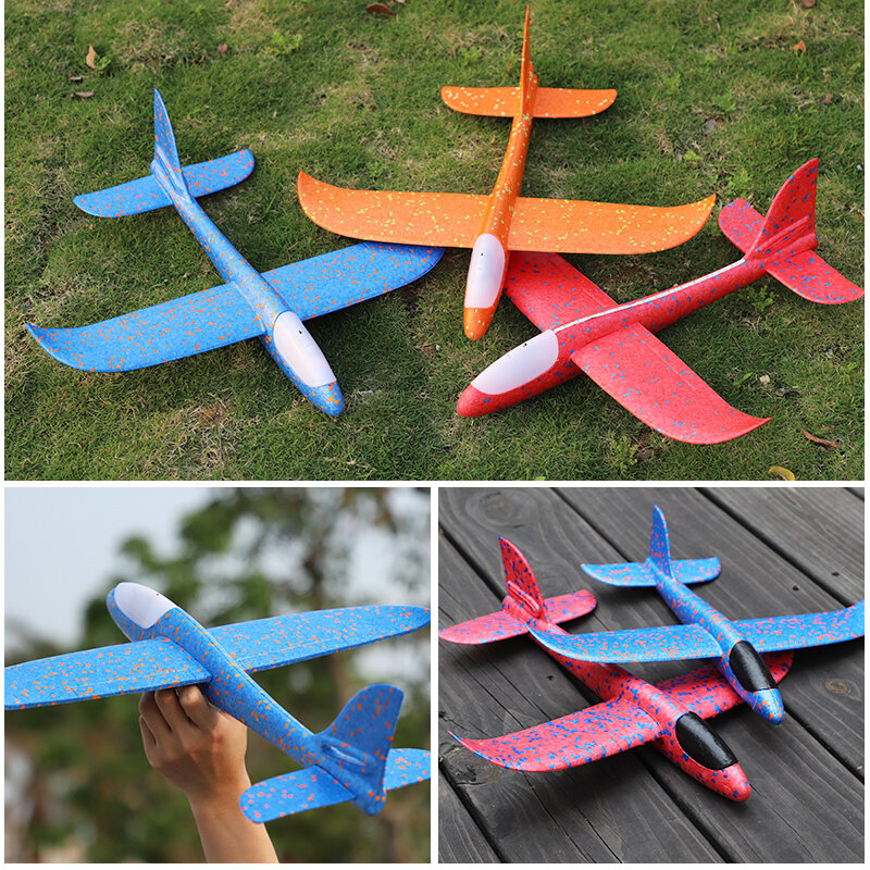 50X48Cm Pesawat EPP Lempar Tangan Model Pesawat Luncur Terbang Busa Pesawat Terbang Luar Ruangan Mainan Menyenangkan untuk Anak-anak Permainan Pesta Hadiah Anak Laki-laki