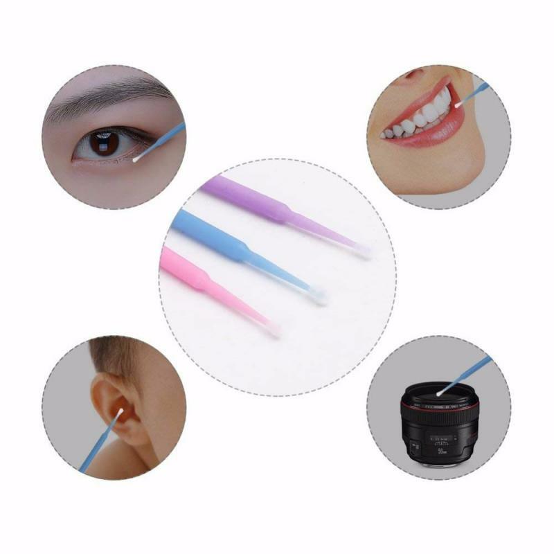 Juego de cepillos de dientes aplicadores de colores, microcepillo Dental, materiales desechables, varitas de rímel, pestañas, cepillos cosméticos, 100 unids/set