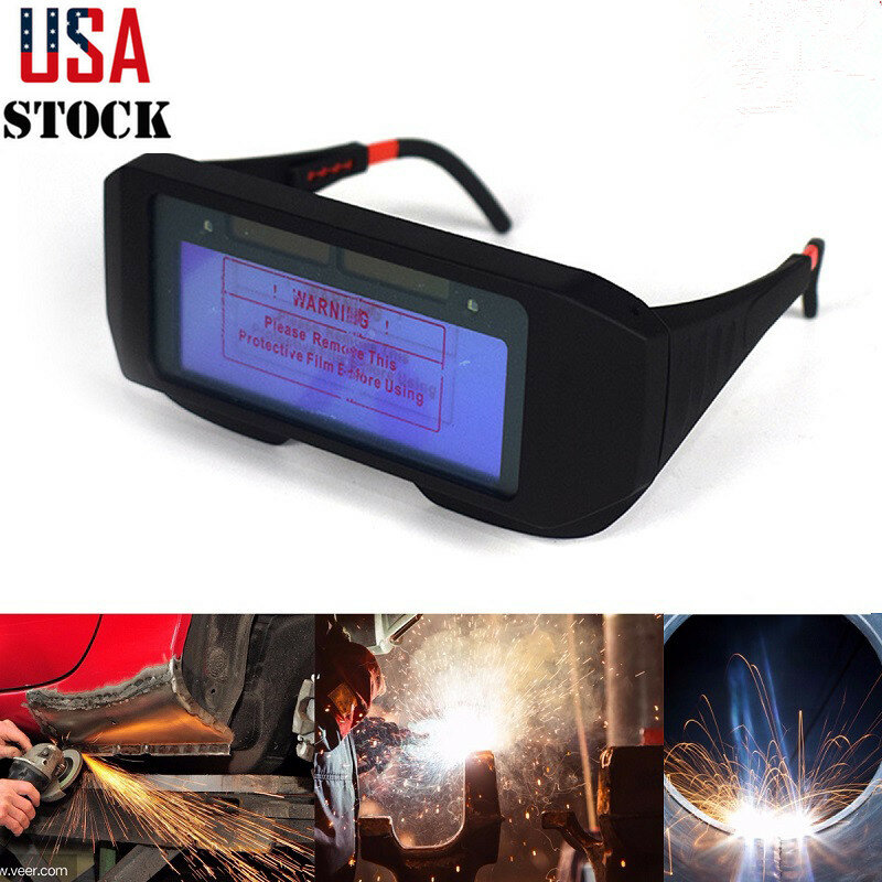 Solar Powered Auto Darkening Welding Mask Helmet Eyes Goggle Welder Glasses 2018 Fully Automatic Darkening Welding Goggles