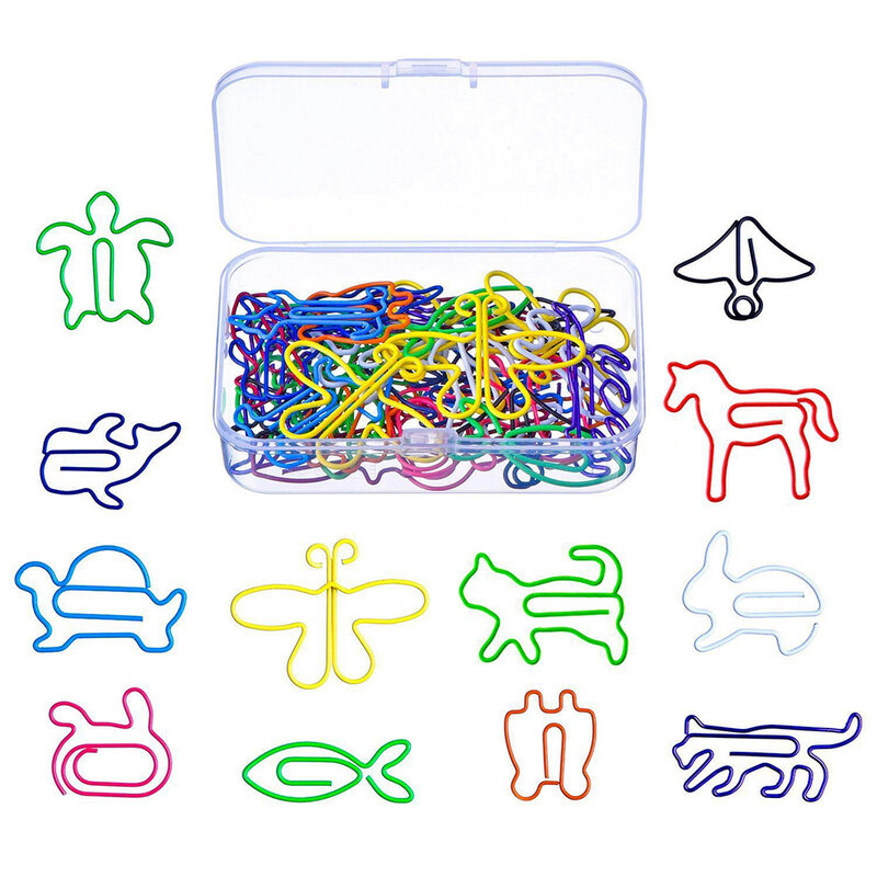 Clipe de marcador de papel multicolorido clipes forma animal criativa para bookmark escritório escola notebook agenda almofada 1 conjunto