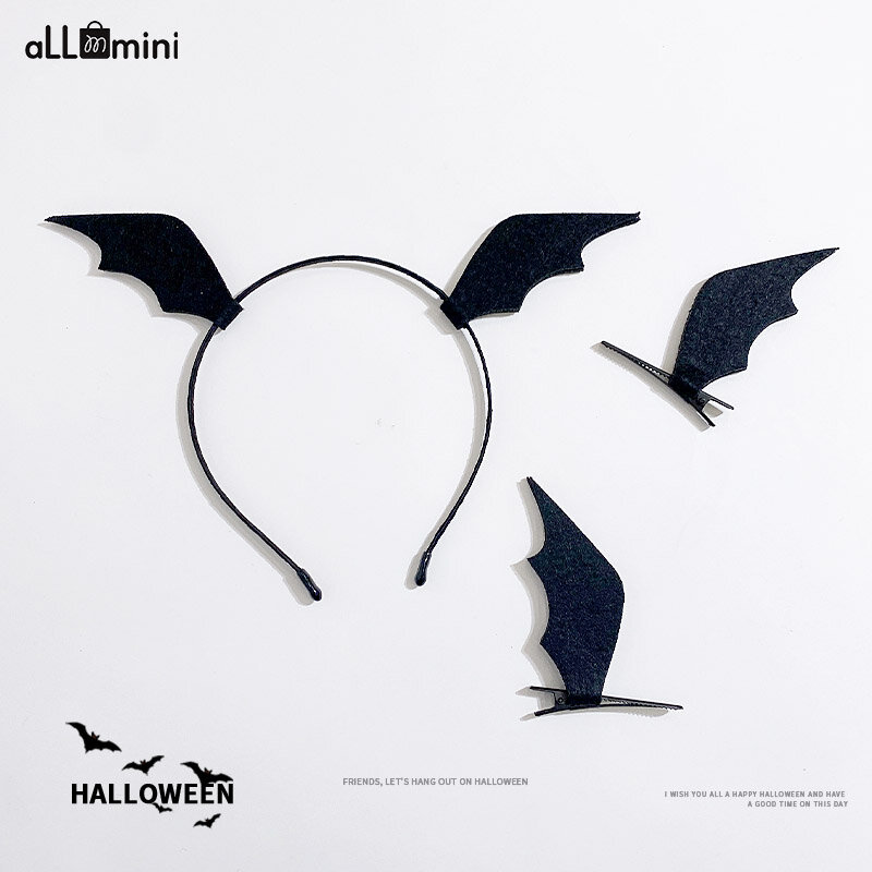Diadema de calabaza para fiesta de Halloween, diadema de cabeza de calavera de murciélago, diadema de Diablo, accesorios para el cabello, sombrero de decoración