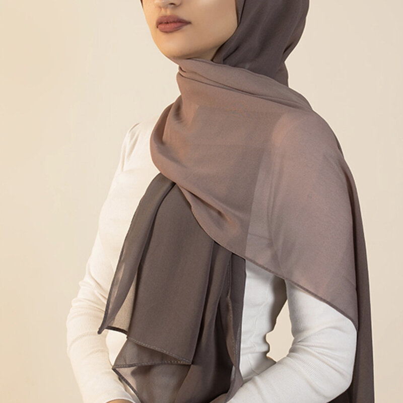 Pointillée En Mousseline De Soie Écharpe Hijab Maxi Haute Qualité Sarong Châle Wrap Soft Georgette