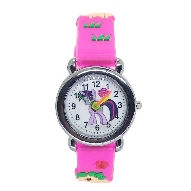 かわいいポニー少年たちは、子革リトル黄色男の腕時計子供腕時計ガール腕時計子供のためのギフト時計 # d017