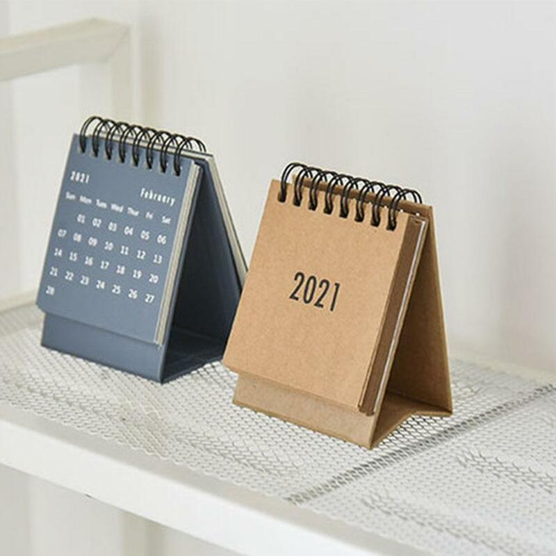 Mini Calendario de escritorio Simple, organizador de escritorio pequeño, calendario, horario, libro, trabajo, G4W1