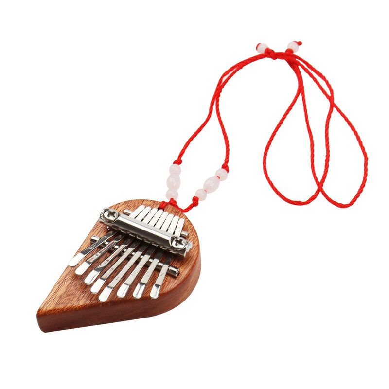 Mini Daumen Klavier Finger Klavier Mit 8 Tasten Holz Halb Herz Tragbare Anhänger Weihnachten Geschenk Für Kinder Erwachsene Paare Navidad z40