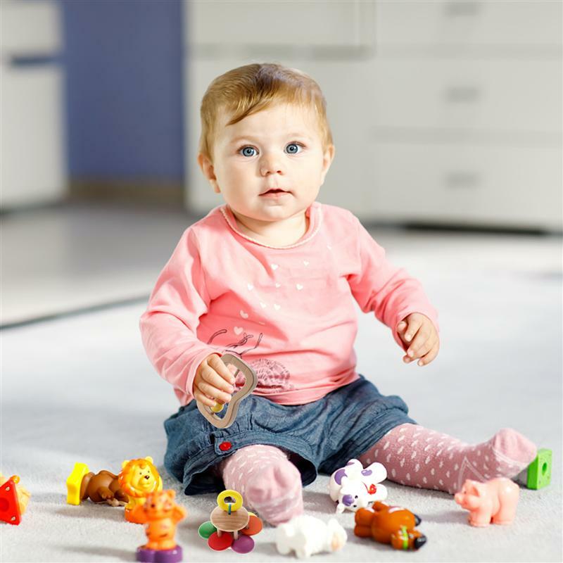 Chocalho de brinquedo das mãos do bebê, 2 peças, brinquedos educativos infantis