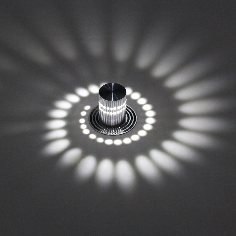 lámpara de pared artístic Luz de pared con orificio de Espiral de LED 
