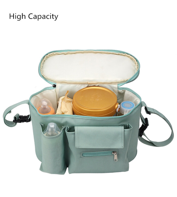 Bolsa de viaje portátil para cochecito de bebé, organizador de almacenamiento de pañales para mamá, impermeable, accesorios para cochecito infantil al aire libre