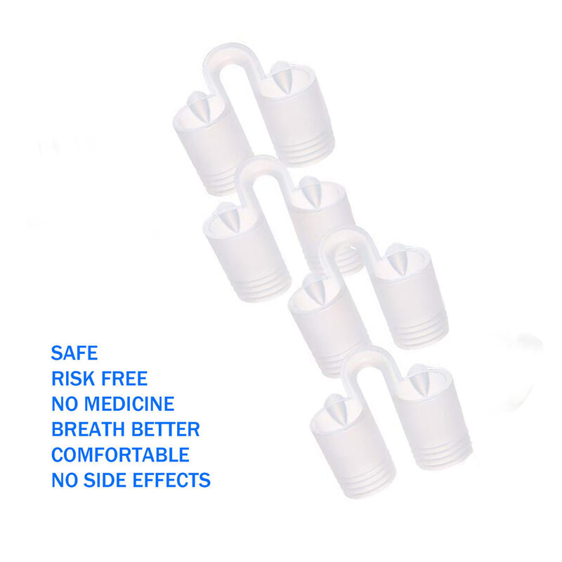 4pcs/box Silicone Anti Snoring Nose Clip Effective Anti-snore Solution Nasal Dilators Better Sleep Professional Snore Stopper
