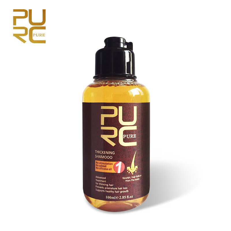 Shampoo per la crescita dei capelli PURC olio per capelli in crescita allo zenzero prevenire la perdita dei capelli prodotti per la salute di bellezza trattamento del cuoio capelluto cura dei capelli 100ml