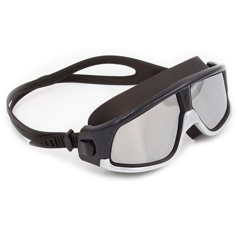 Óculos de natação anti-neblina uv de alta definição, óculos grande de silicone para natação, galvanização, moda de mergulho polarizado, unissex