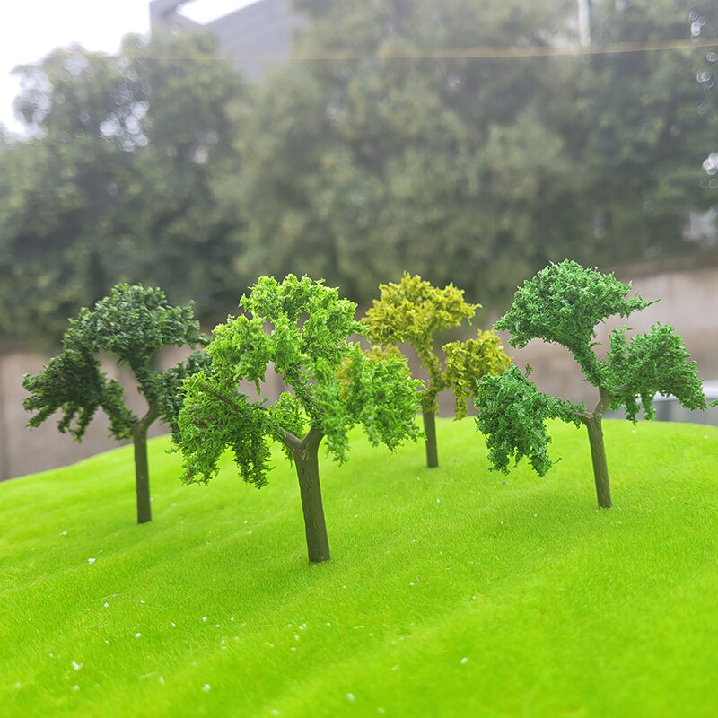 1/87 Ho مقياس شجرة نموذج لحديقة مدينة الطريق المجال العسكرية طاولة الرمل ضوء طويل ورقة شجرة مسحوق شجرة ثلاثية الأبعاد 65 مللي متر