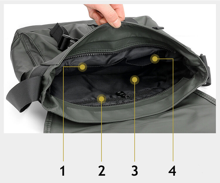 Oxford pano mochila masculina horizontal retro carteiro saco masculino único ombro mensageiro lona de pano de lona saco de maré