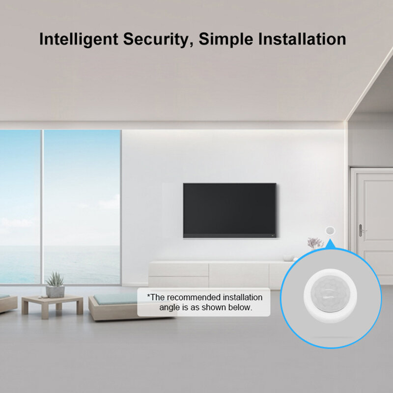 Sensor de movimento pir inteligente, 1/5/10/peças, proteção de segurança doméstica antifurto, funciona com o app tuya smart life, hub zigbee