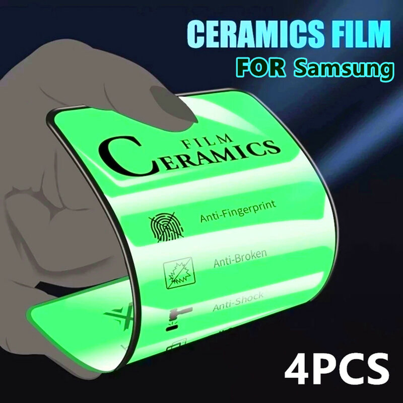 Película de cerámica suave para Samsung A52, A72, A32, A12, A50, A22, A71, A51, protectores de pantalla para Samsung Galaxy S21 Plus, S20 FE, M12, M51, M31S