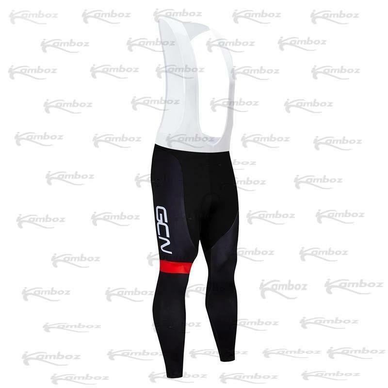 Nowy GCN czarny kolarstwo kostium z długim rękawem 20D spodnie rowerowe nosić Ropa Ciclismo mężczyźni jazda na rowerze Jersey Maillot dna odzież jesień