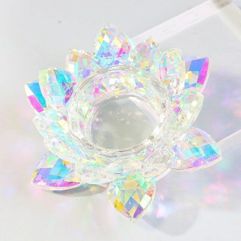 Maniküre Werkzeug Glas Stift Waschen Tasse Symphony Aurora Kristall Mit Abdeckung Hohe Transparenz Lotus Kristall Nagel Tasse