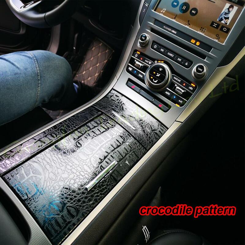 3D/5D Carbon Fiber Car-styling Interior Cover Console Color Stickers Decals Parts Products Accessories For Lincoln MKZ 2017-2019