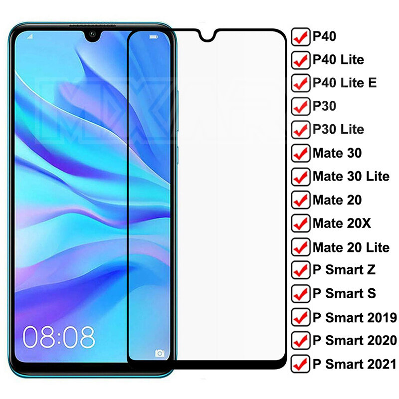 Закаленное стекло 9D для Huawei Mate 30, 20, 10 Lite, 20X, защитная пленка для Huawei P30, P40 Lite, E, P Smart, 2019 Z, S, защитное стекло