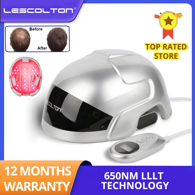 레이저 치료 머리 성장 헬멧 CE FCC 제품 치료 얇은 머리 남자 여자 적외선 복원 머리 두께 안티 탈모 모자