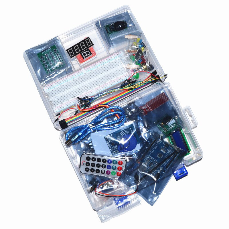 مجموعة مبتدئين جديدة لـ Arduino UNO R3 نسخة مطورة من البرنامج التعليمي مع صندوق بيع بالتجزئة WAVGAT